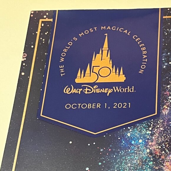 Walt Disney World 50th Anniversary Iridescent Poster Print - Picture 2 of 8